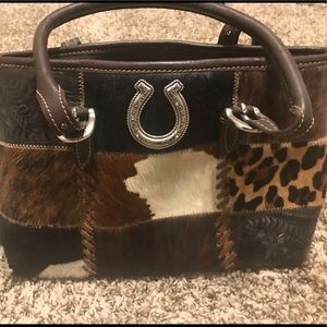 American West Cowhide and Leather Purse